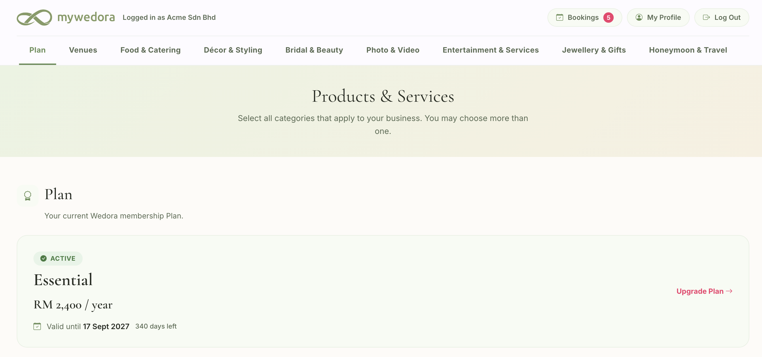 Vendor portal